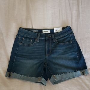 5 Pocket Denim Faux Cutoff Short - Size 4R